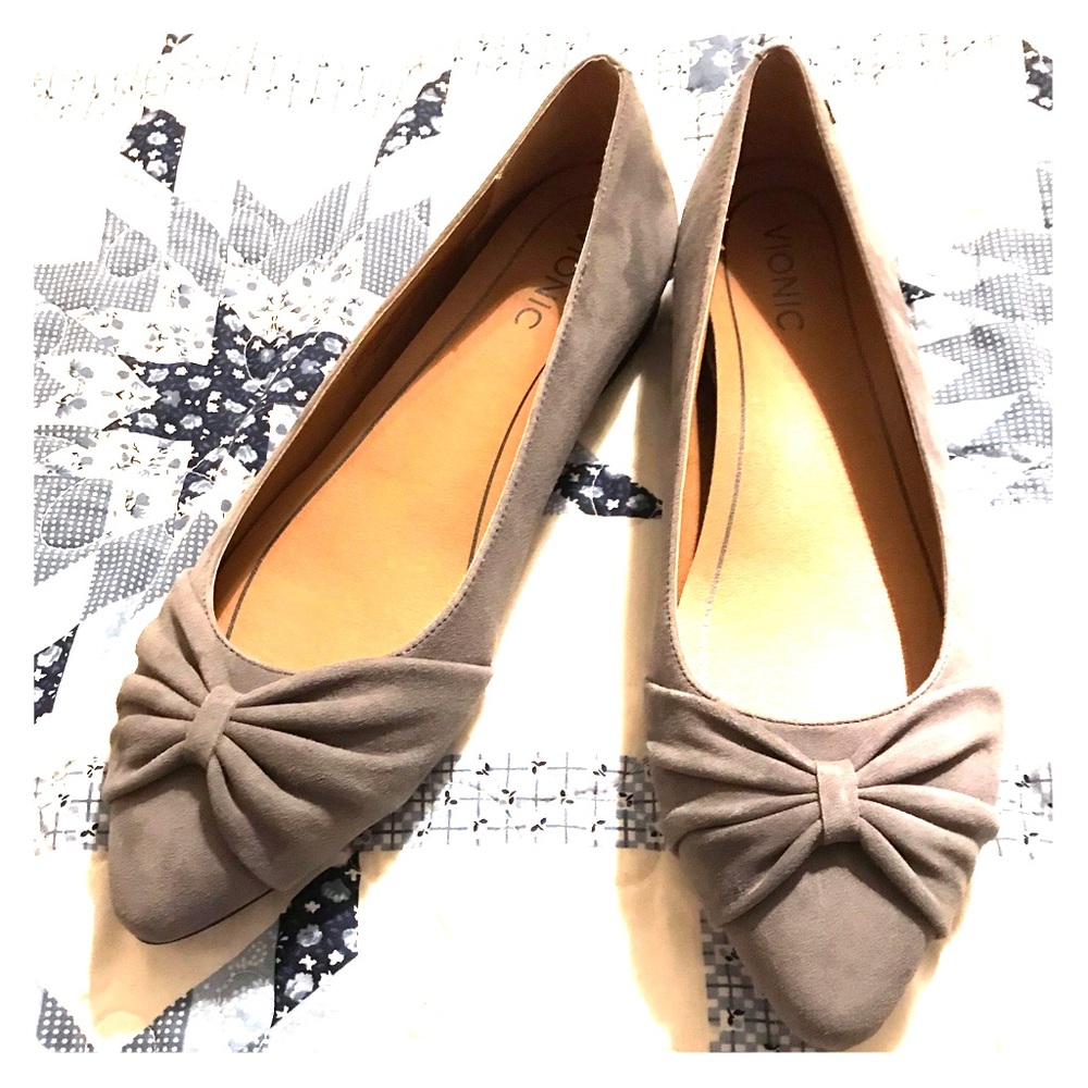 Vionic Gem Gramercy charcoal flats size 10